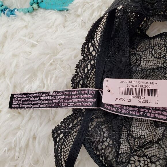 Victoria's Secret CHEEKY SMALL Multicolor Lace trim floral mesh Very Sexy - Picture 6 of 6